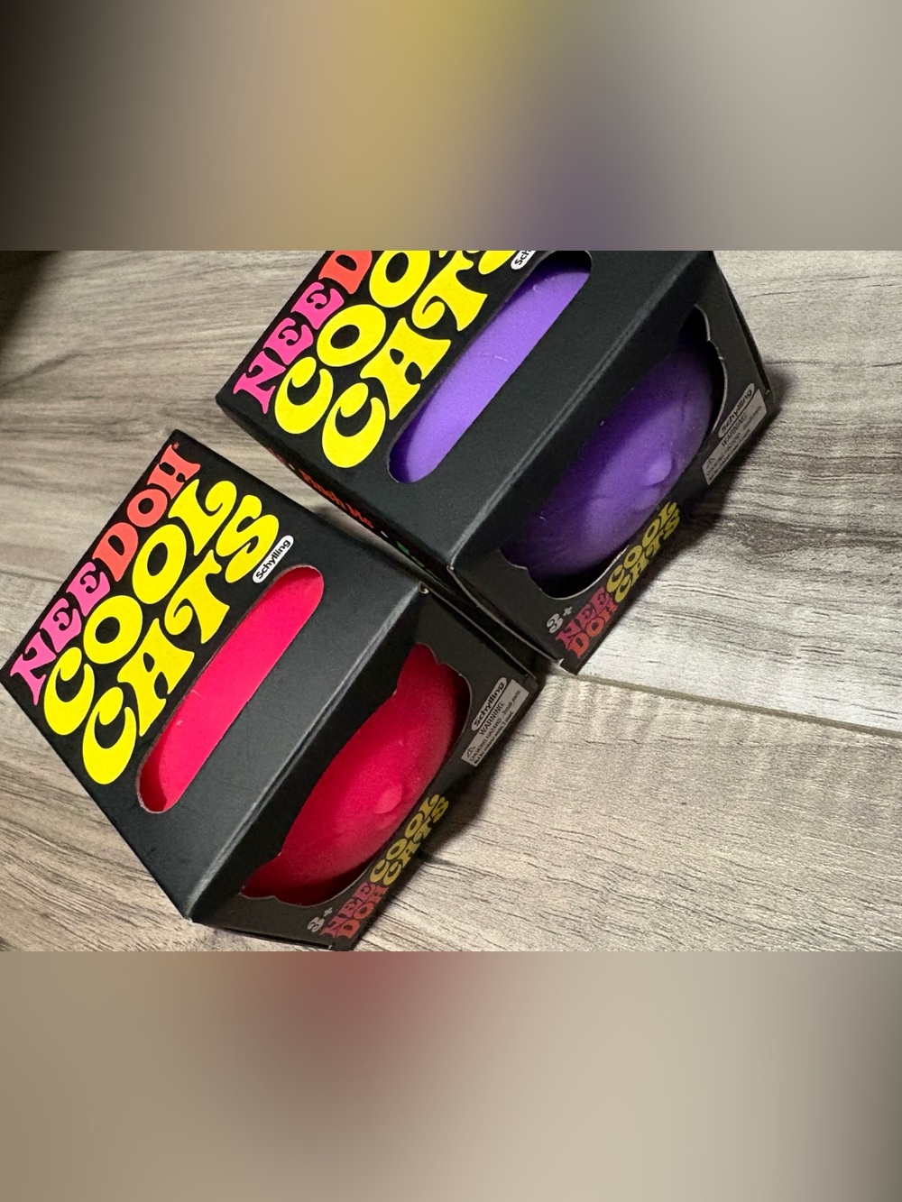 Schylling NeeDoh Cool Cats Pink & Purple Sensory Fidget Toys – Set of 2